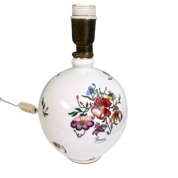 GUCCI Vintage 80s Flora Porcelain Lamp - Picture 7 of 11